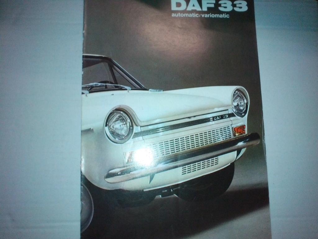 DAF 33 variomatic brochure folder 1969 1970 Nederlands, Ophalen of Verzenden, Zo goed als nieuw, Overige merken