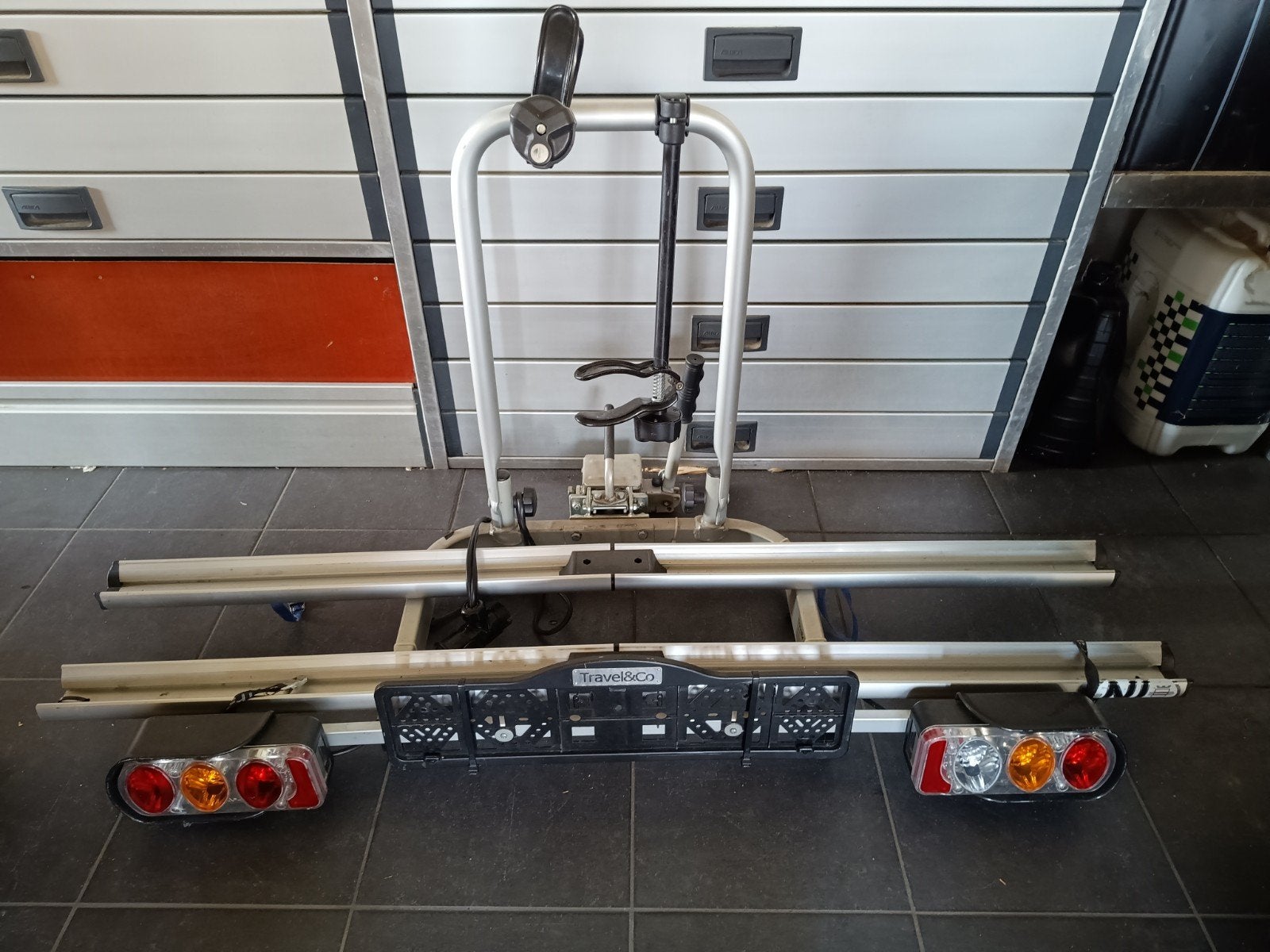 Travel & Co Trekhaakdrager voor 2 fietsen, Auto diversen, Fietsendragers, Ophalen, 2 fietsen, Gebruikt, Trekhaakdrager