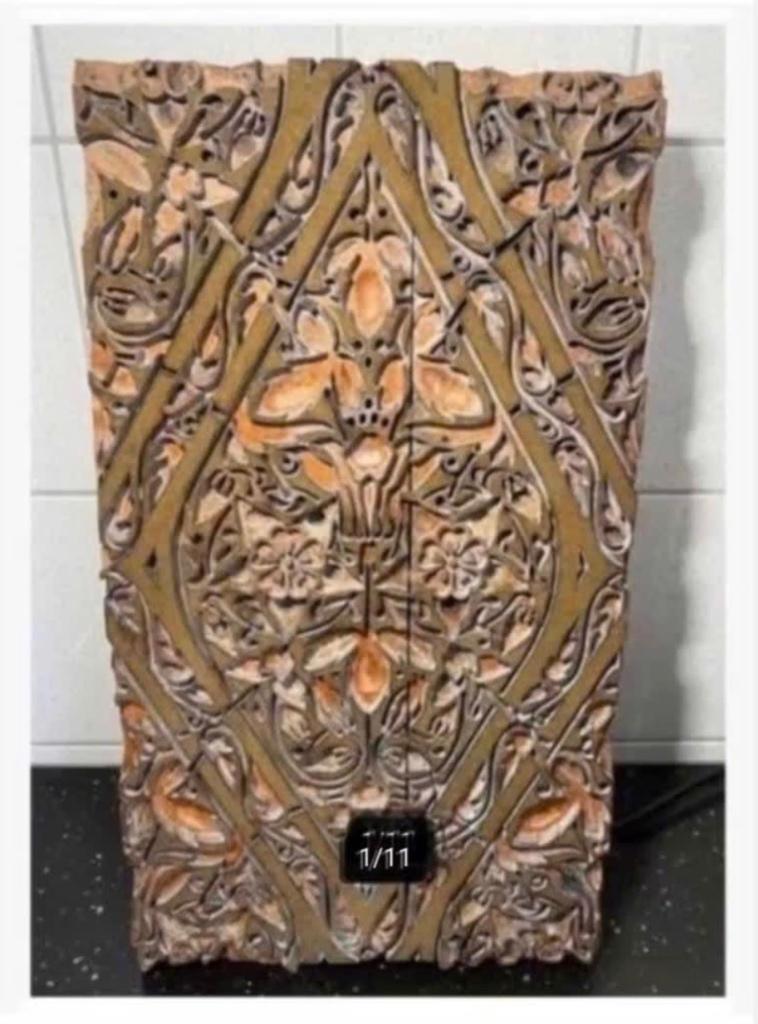 XL grote zware metalen Batik stempel 45 x 26 cm, Antiek en Kunst, Curiosa en Brocante, Ophalen of Verzenden