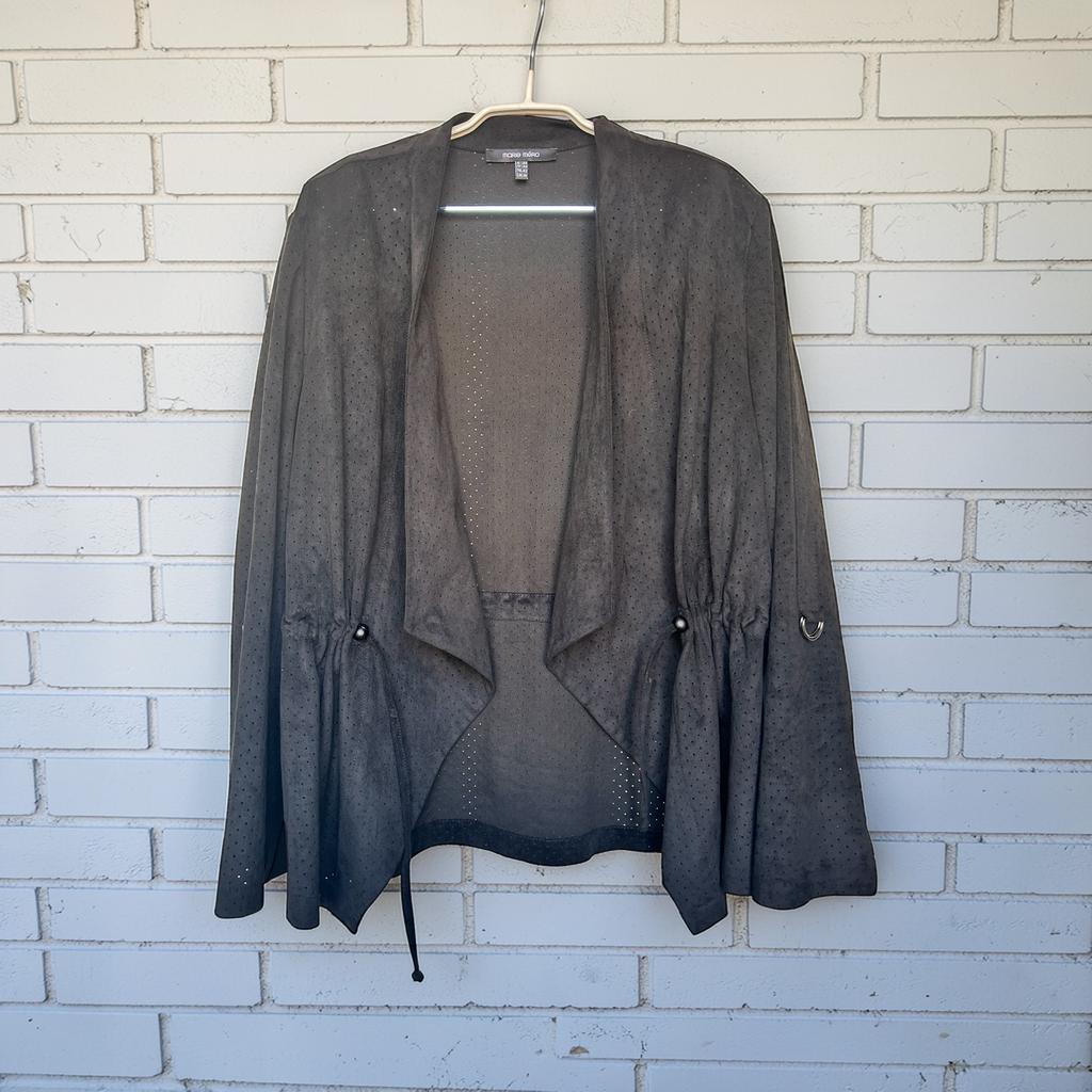 Marie Méro Blazer Vest Mt 42 Zwart Open Velours Opengewerkt, Kleding | Dames, Mm, Zwart, Mm, Ophalen of Verzenden