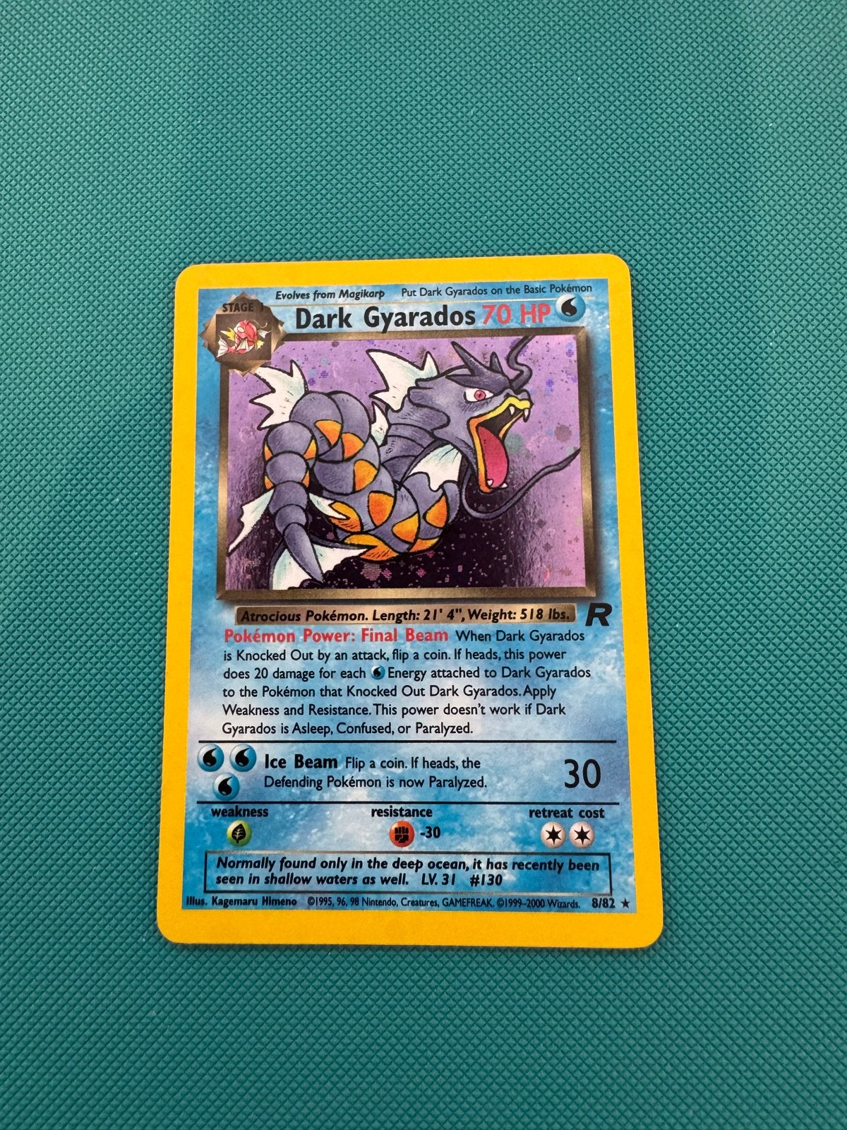 Dark Gyarados 8/82 Team Rocket Pokémon Kaart, Hobby en Vrije tijd, Verzamelkaartspellen | Pokémon, Ophalen, Zo goed als nieuw