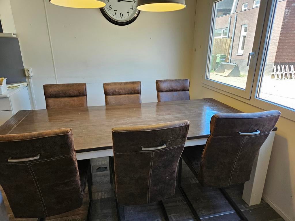 Happy@Home Eetkamerset, Salontafel, TV-meubel, Buffetkast, Huis en Inrichting, Ophalen, Gebruikt, Landelijk, 6 tot 8 stoelen