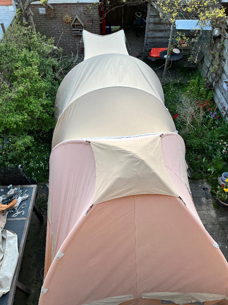 Karsten oppompbare tent 280x280, Caravans en Kamperen, Tenten, Ophalen, Gebruikt, Tot en met 4