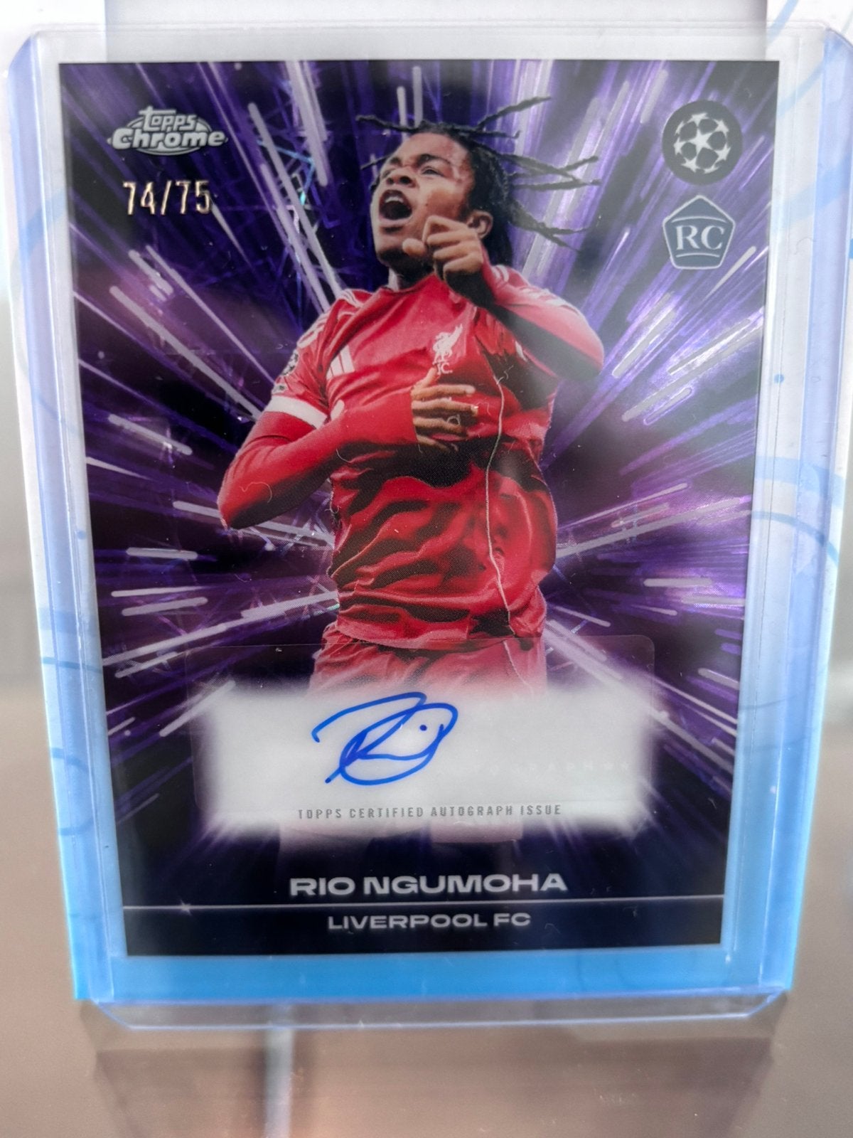 Rio Ngumoha Black Lazor auto 74/75 TOPPS CHROME, Ophalen of Verzenden, Zo goed als nieuw, Plaatje