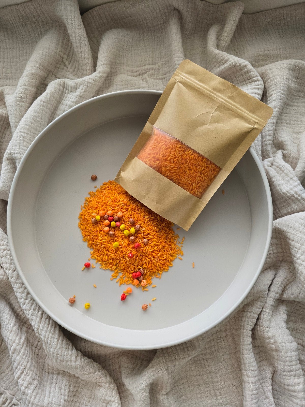 Sensorische speelrijst met kikkererwten 300gram +60gram kikk, Ophalen of Verzenden, Ontdekken