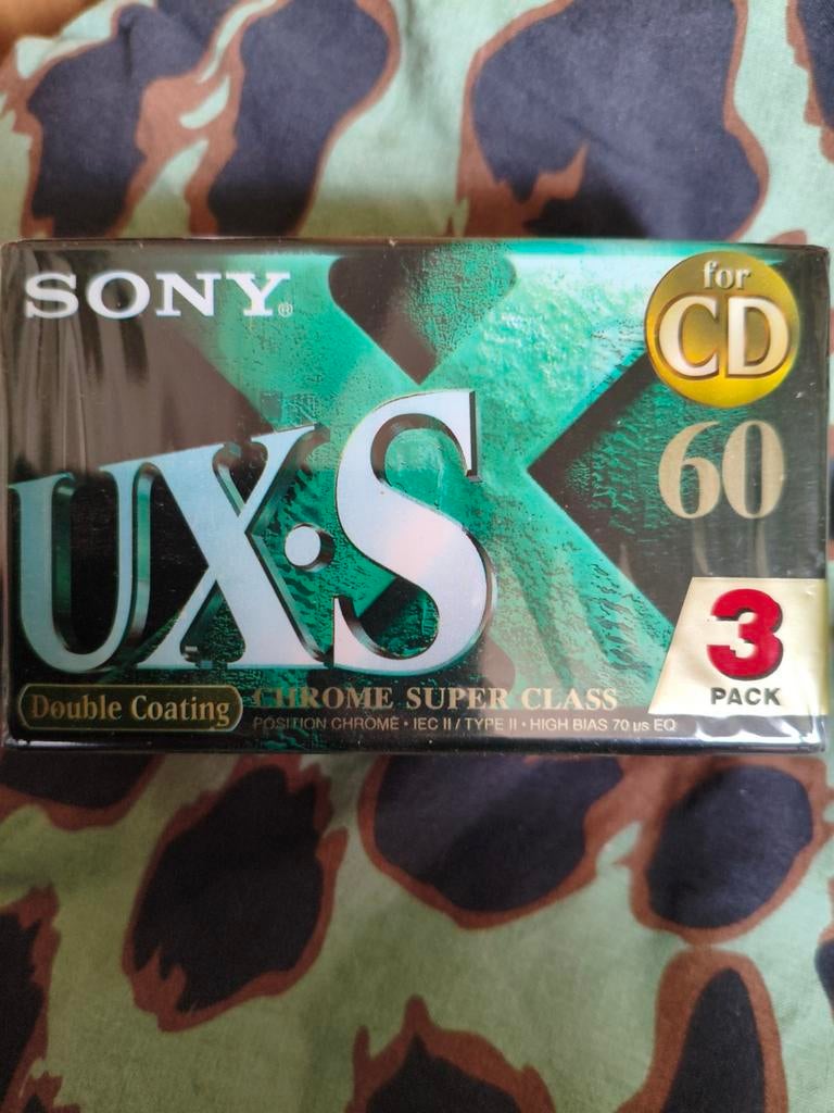 Sony UX-S 60 Chrome Super Class Cassettebandjes (3-pack), Cd's en Dvd's, Cassettebandjes, Ophalen, Nieuw in verpakking, Overige genres