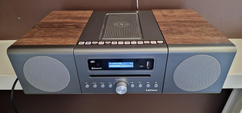 Lenco MC-175SI Micro-set: DAB+, FM, CD, USB, BT, QI, Overige merken, Microset, Nieuw, Tuner of Radio