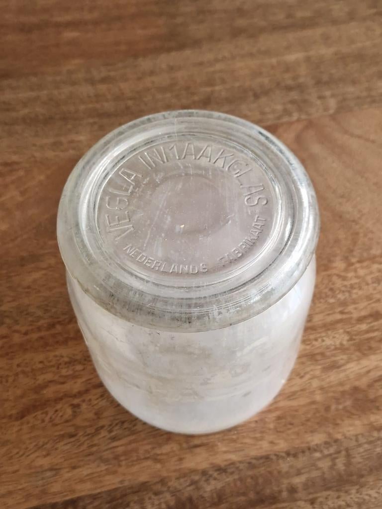 Vintage Vegla inmaakglas Nederlands fabrikaat conservenpot, Ophalen of Verzenden