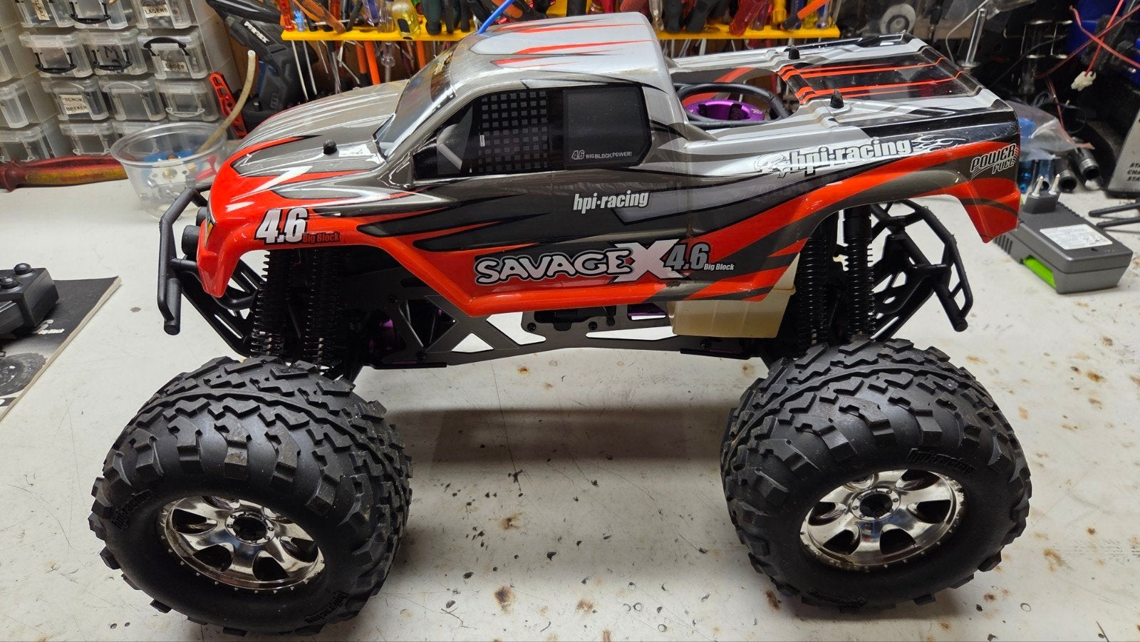 te koop zogoed als nieuwe hpi savage x, Hobby en Vrije tijd, Modelbouw | Radiografisch | Auto's, Auto offroad, Ophalen of Verzenden