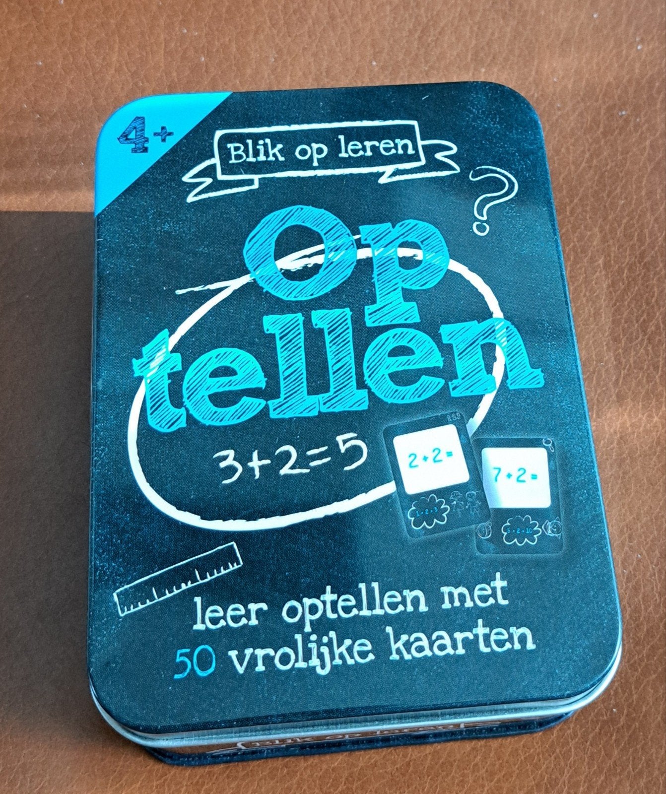 Nieuw blik OPTELLEN met 50 kaarten (alleen de sealing eraf), Kinderen en Baby's, Speelgoed | Educatief en Creatief, Nieuw, Rekenen