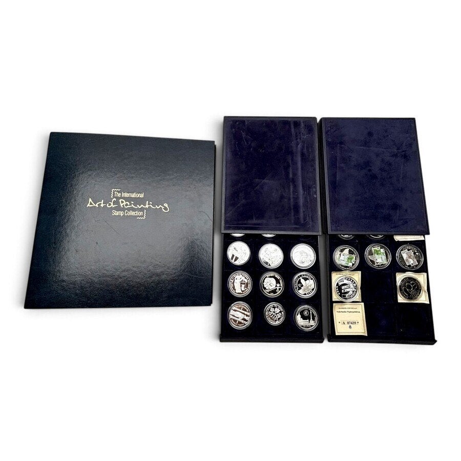 Lot van 20 penningen, waaronder zilver.