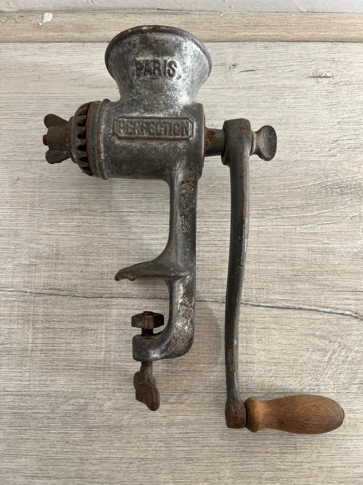Antieke Gietijzeren Vleesmolen Paris Perfection Vintage Deco, Antiek en Kunst, Verzenden