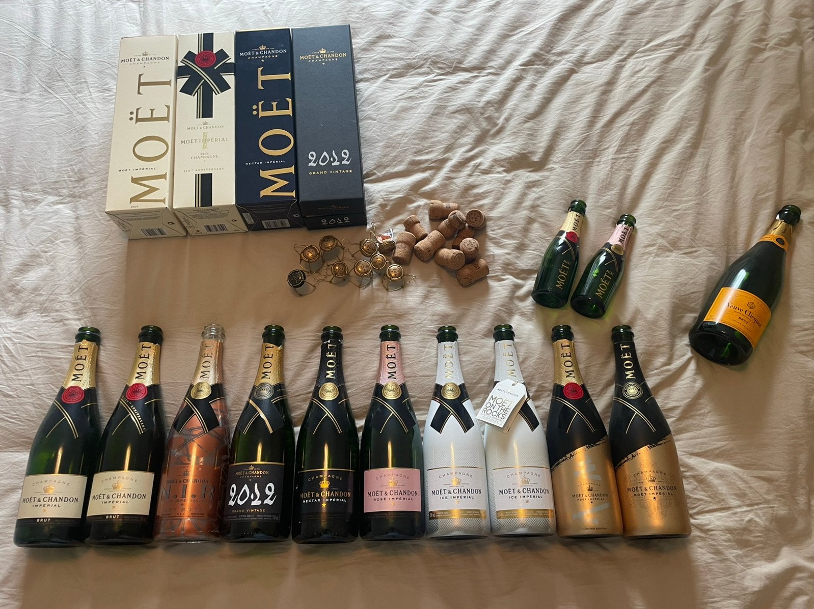 Moet et Chandon flessen kurken en dozen, Ophalen of Verzenden, Zo goed als nieuw