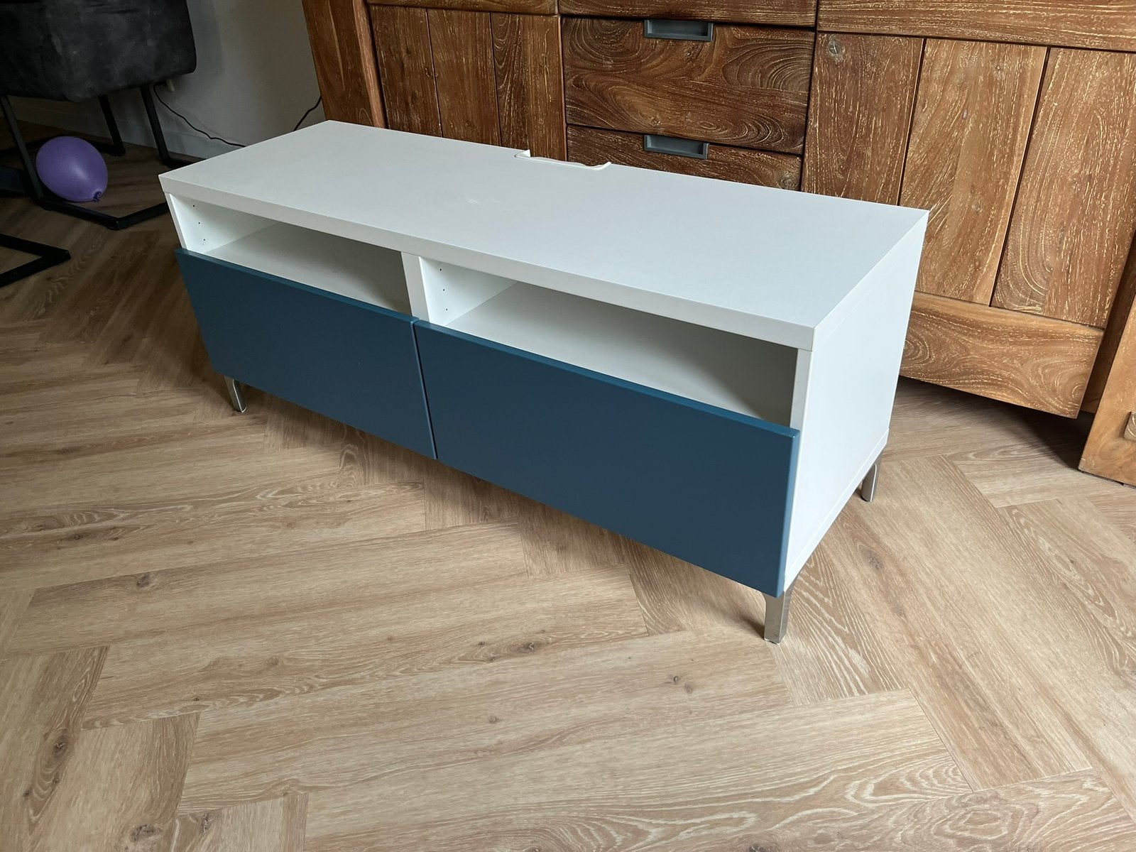 TV meubel, wit. Ikea Bestå, Huis en Inrichting, Kasten | Televisiemeubels, Ophalen, Gebruikt, 100 tot 150 cm, Minder dan 100 cm