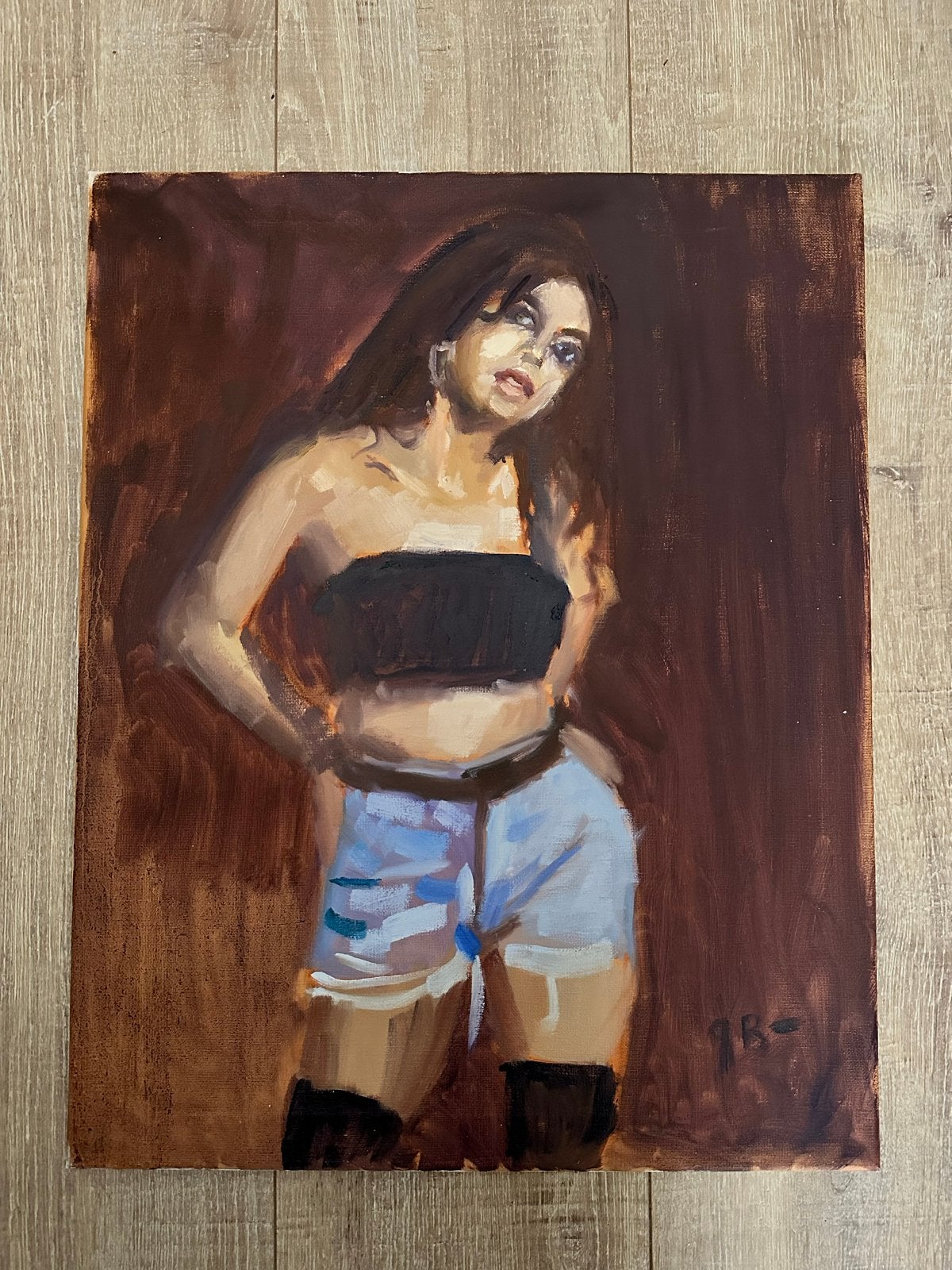 Olieverfschilderij "Halter Top" - Jeffrey Lloyd Barnes, Antiek en Kunst, Figuren, Ophalen of Verzenden, Olieverf, Gelimiteerde oplage