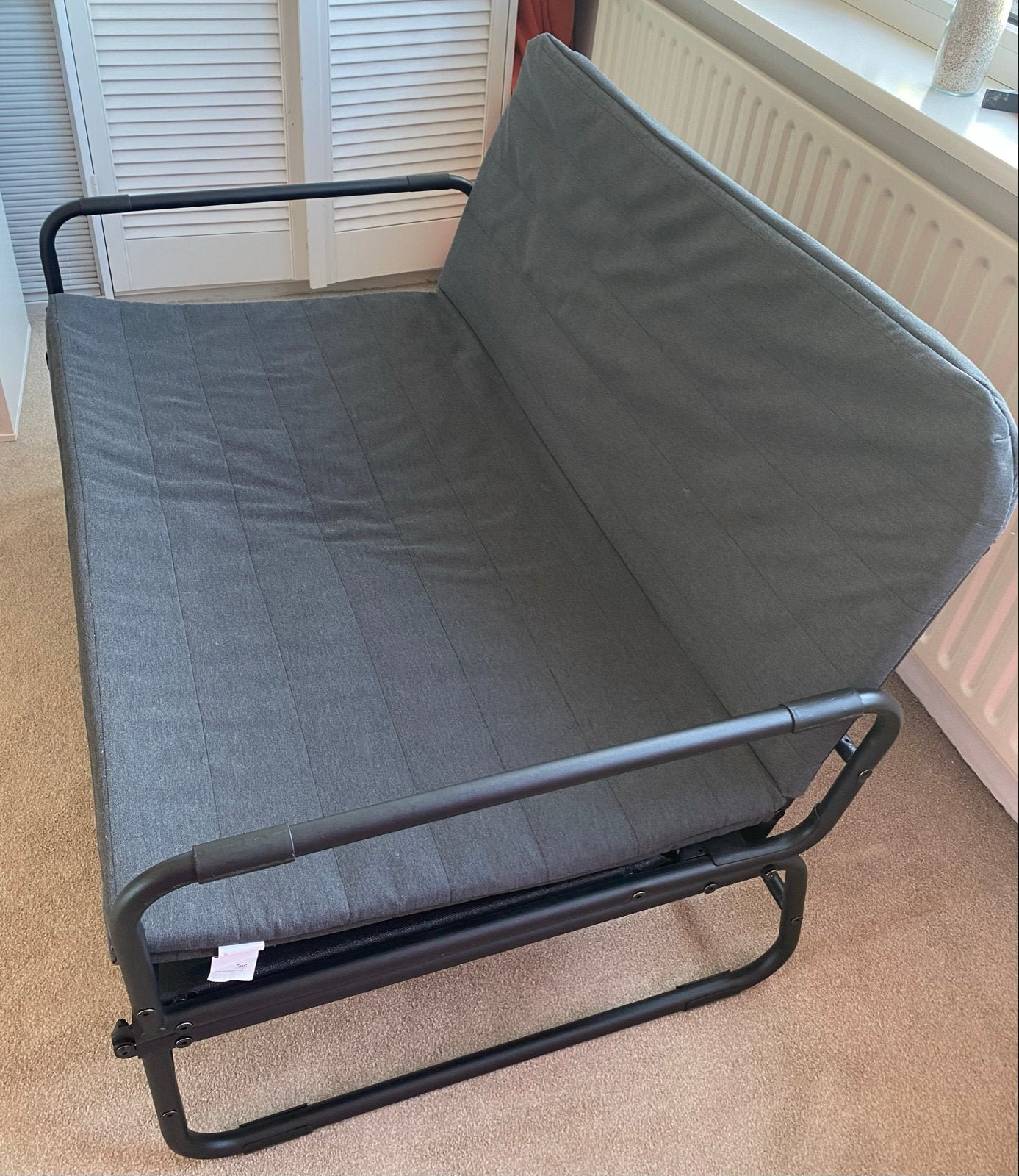IKEA slaapbank - Grijs, zo goed als nieuw, Ophalen, Eenpersoons, Zo goed als nieuw, 80 cm