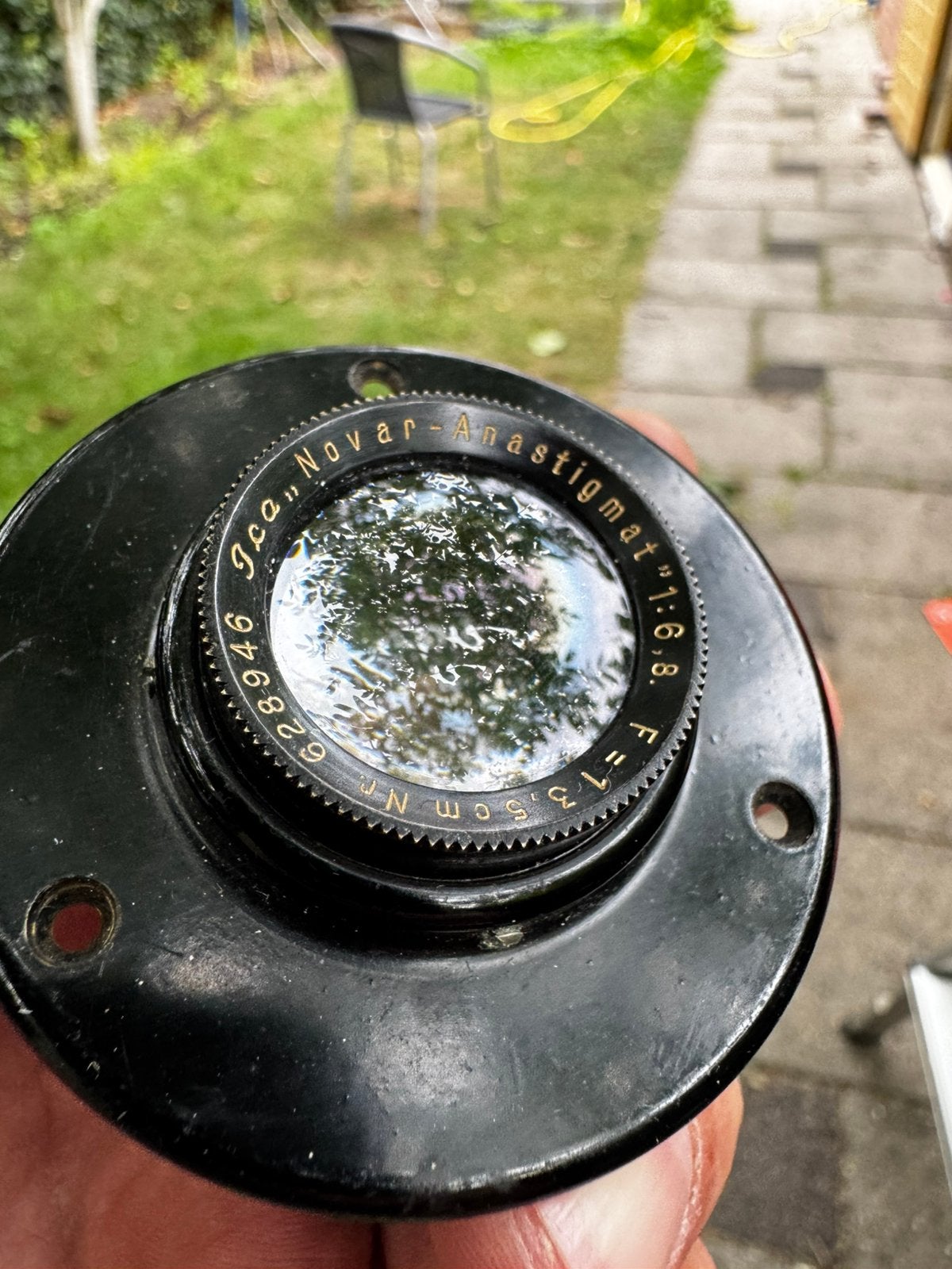 Novar-Anastigmat lens, type 1:6,8 met een   13,5 cm, Ophalen of Verzenden, Overige Merken, Geen optische zoom