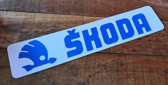 skoda  oldtimer 2  -  showroom  kentekenplaat -, Ophalen of Verzenden, Zo goed als nieuw, Auto's