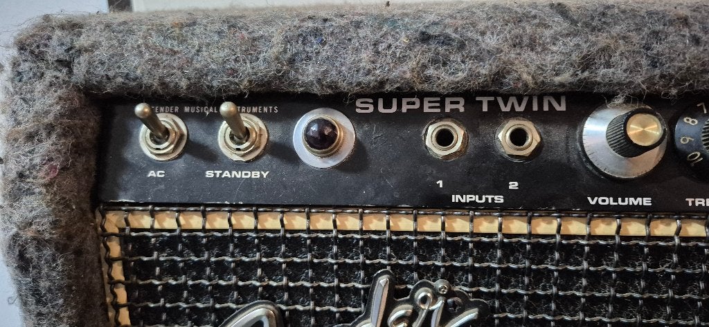 Zeldzame Vintage Fender Super Twin Top + 2 Kasten 1976, Ophalen, Gebruikt, Gitaar, 100 watt of meer