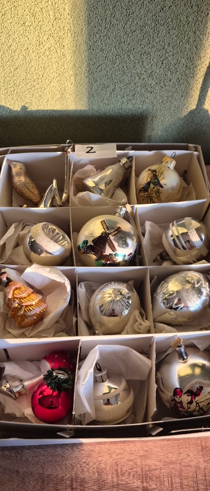 14 vintage antieke kerstballen, Diversen, Kerst, Ophalen of Verzenden