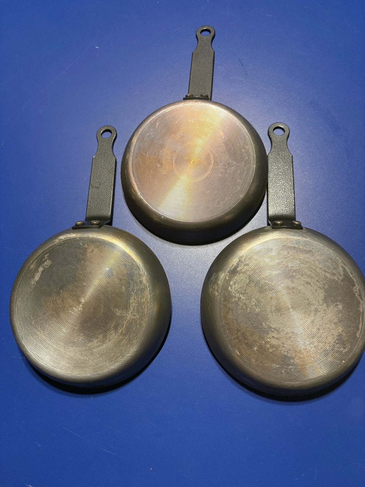De Buyer koekenpannen set (14 cm)- 3 stuks, Huis en Inrichting, Gebruikt, De Buyer, Ophalen of Verzenden, Overige materialen
