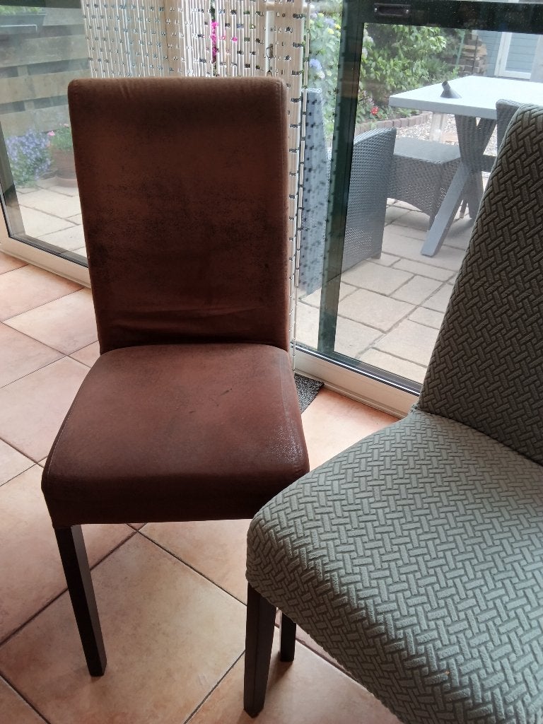Eetkamerstoelen 6x, Ophalen, Gebruikt, Bruin, Vijf, Zes of meer stoelen