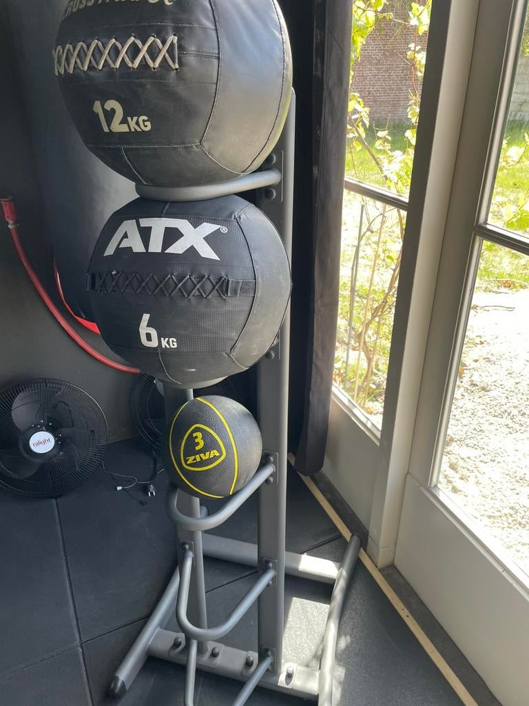 Rek met medicine ballen, Sport en Fitness, Ophalen, Gebruikt, Overige typen