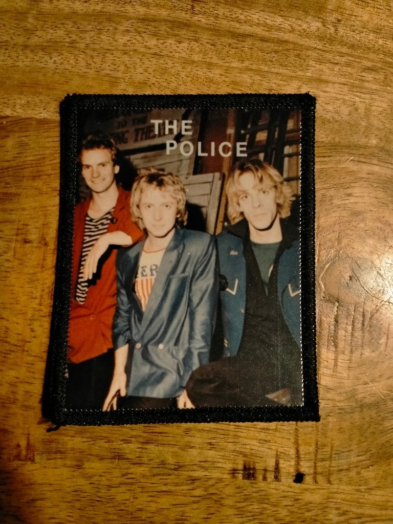 The Police Sting vintage foto logo patch pop rock embleem, Ophalen of Verzenden, Nieuw, Kleding