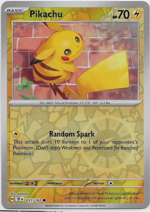 Temporal Forces,  Pikachu [reverse] 51/162, Verzenden, Nieuw, Losse kaart