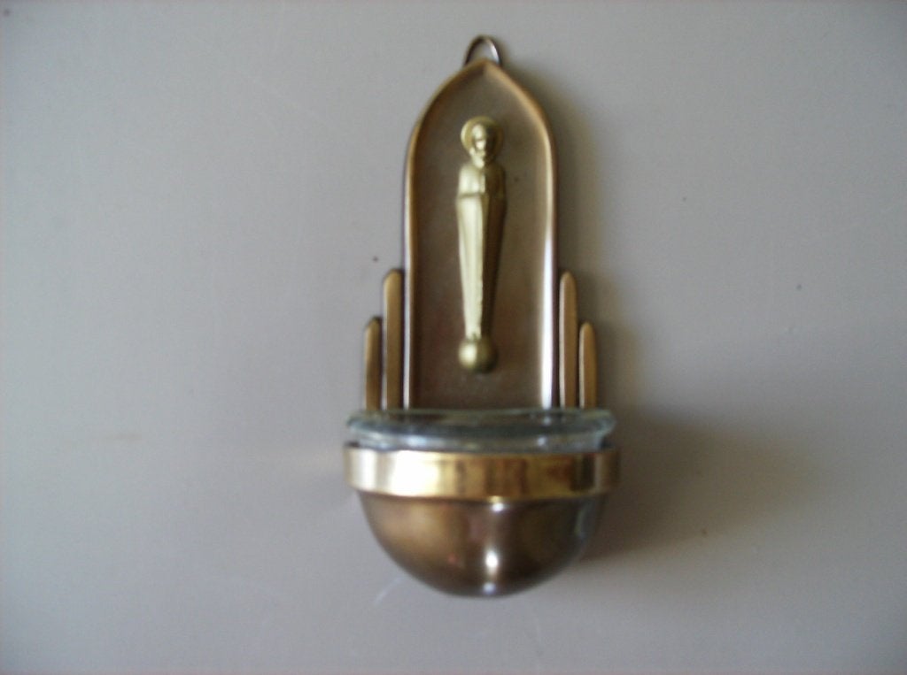 ART NOUVEAU, ANTIEK WIJWATER BAKJE, GEMERKT,, Antiek en Kunst, Ophalen of Verzenden