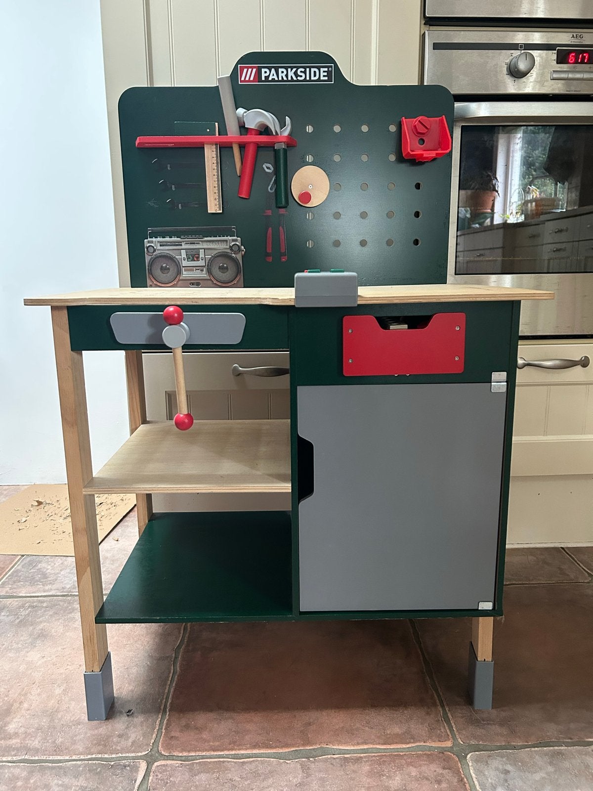 Parkside Kinderwerkbank met accessoires, Ophalen, Gebruikt, Knutselen
