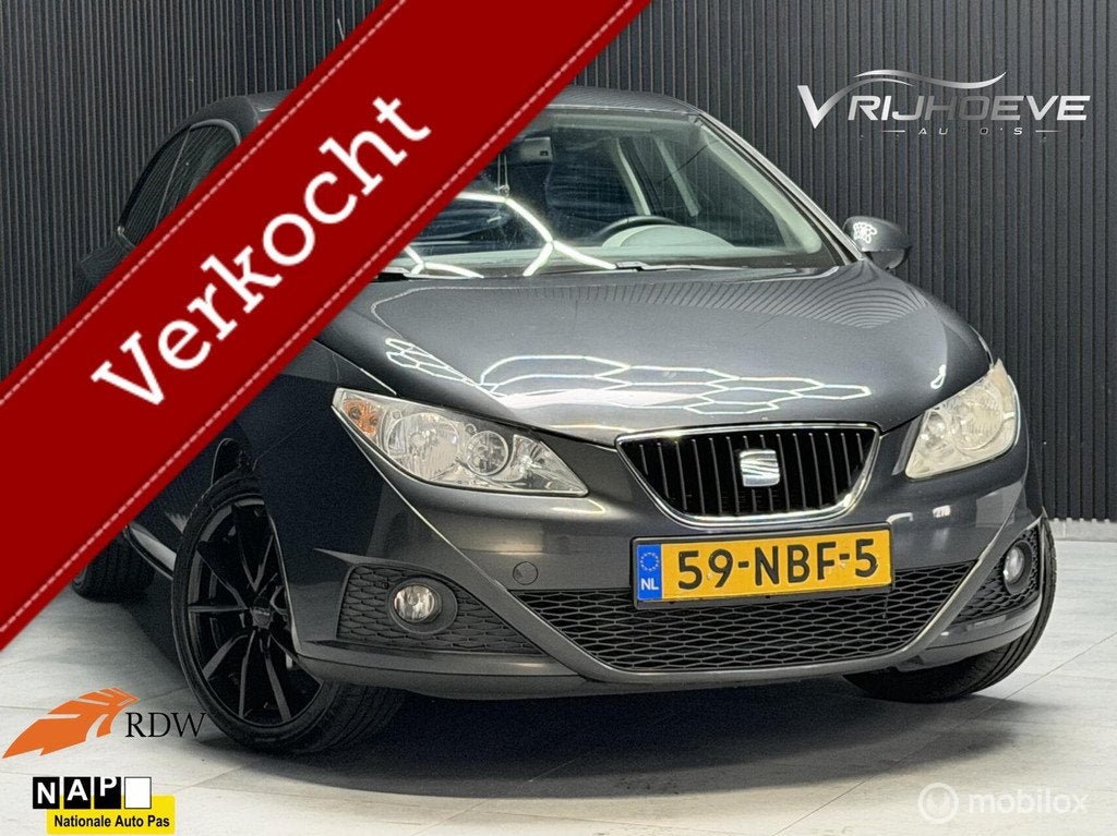 Seat Ibiza 1.4 Style|APK|NAP|AIRCO|ELEKPAKKET|TREKHAAK, Voorwielaandrijving, Euro 5, 86 pk, 4 cilinders