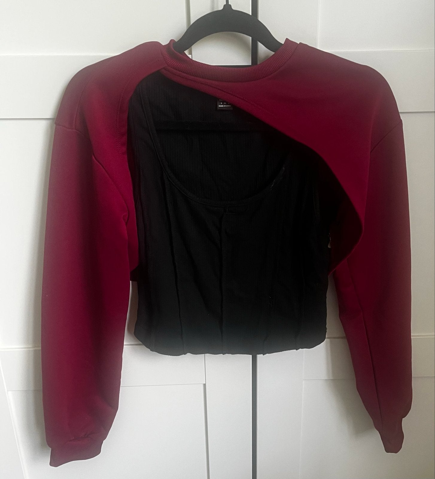 Rood en zwart setje maat S, Ophalen of Verzenden, Gedragen, Maat 36 (S), Rood