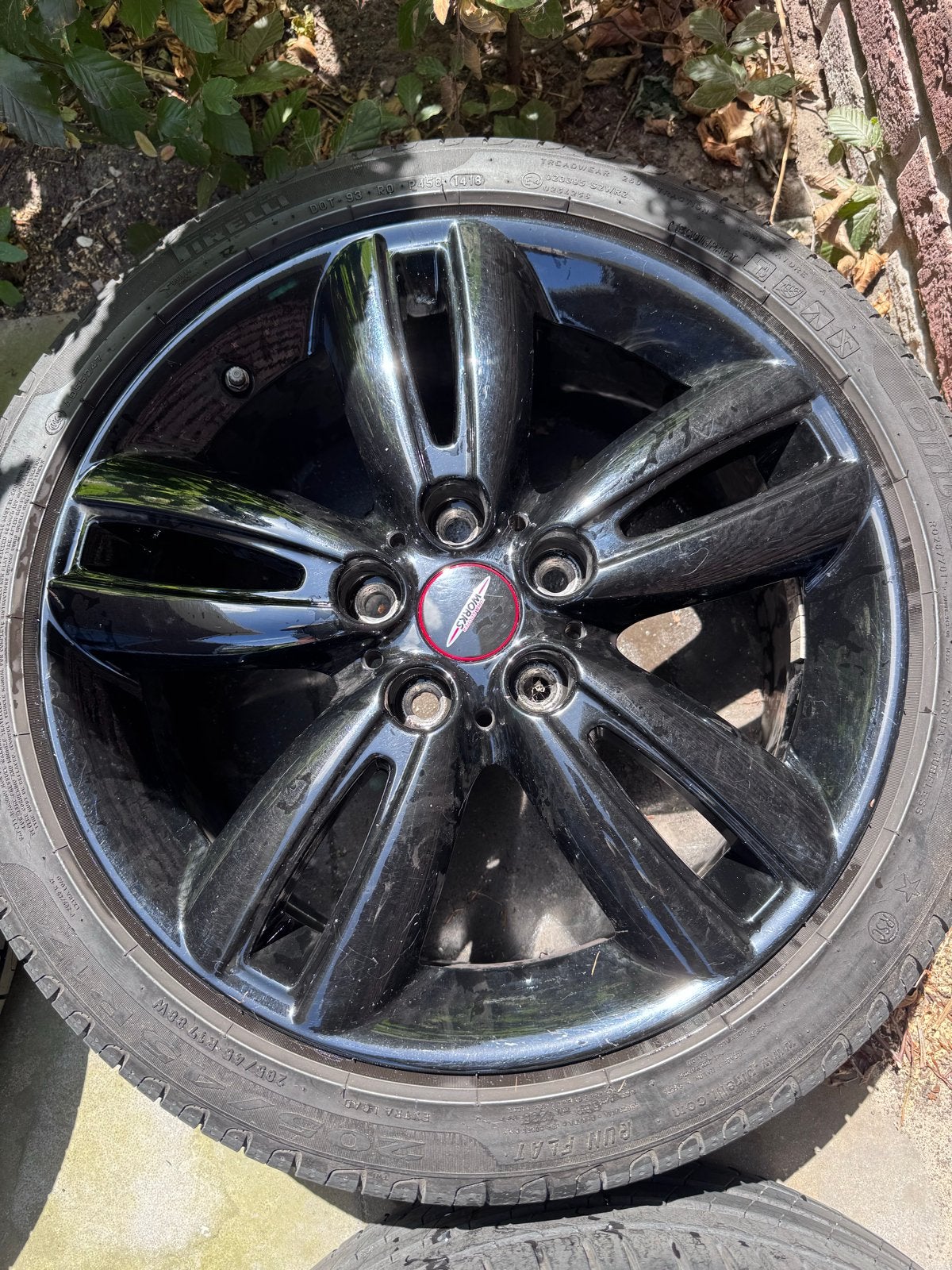 Originele Mini Cooper 17” wielen met Pirelli P7 Run Flat, Ophalen, Gebruikt, Banden en Velgen, 17 inch