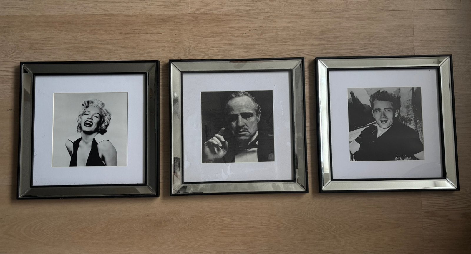 Schilderijen Marilyn Monroe, The Godfather, James Dean, Ophalen of Verzenden, Zo goed als nieuw, 36 cm, 36 cm