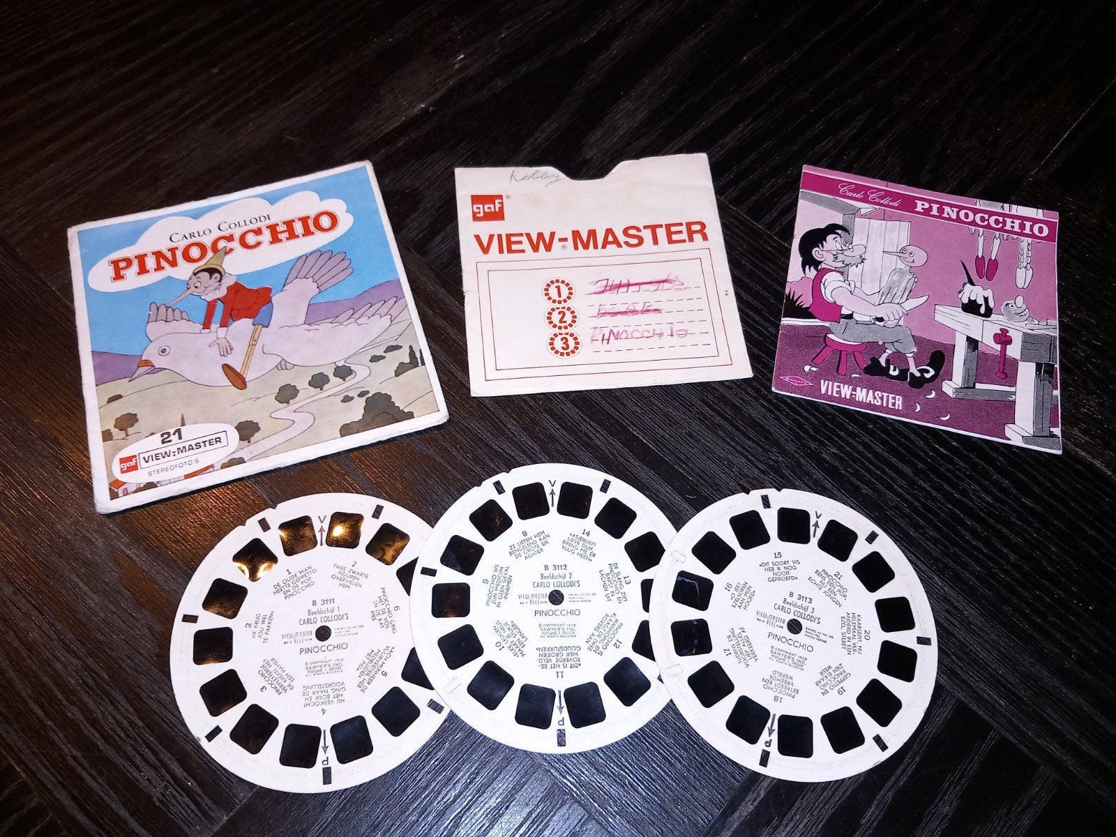 View-Master Pinocchio Set - Vintage GAF, Gebruikt, Verzenden, Onbekend, Onbekend