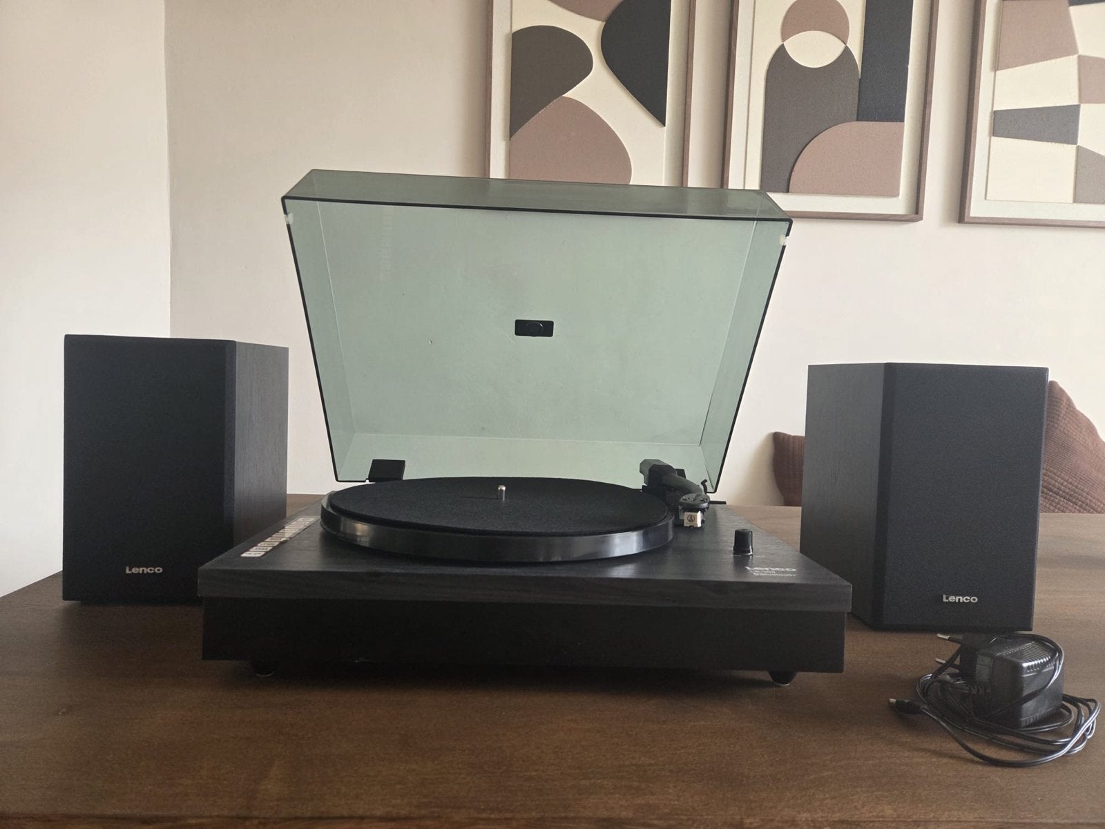 Lenco LS-300 platenspeler met bluetooth en speakers, Audio, Tv en Foto, Platenspelers, Ophalen, Zo goed als nieuw, Platenspeler