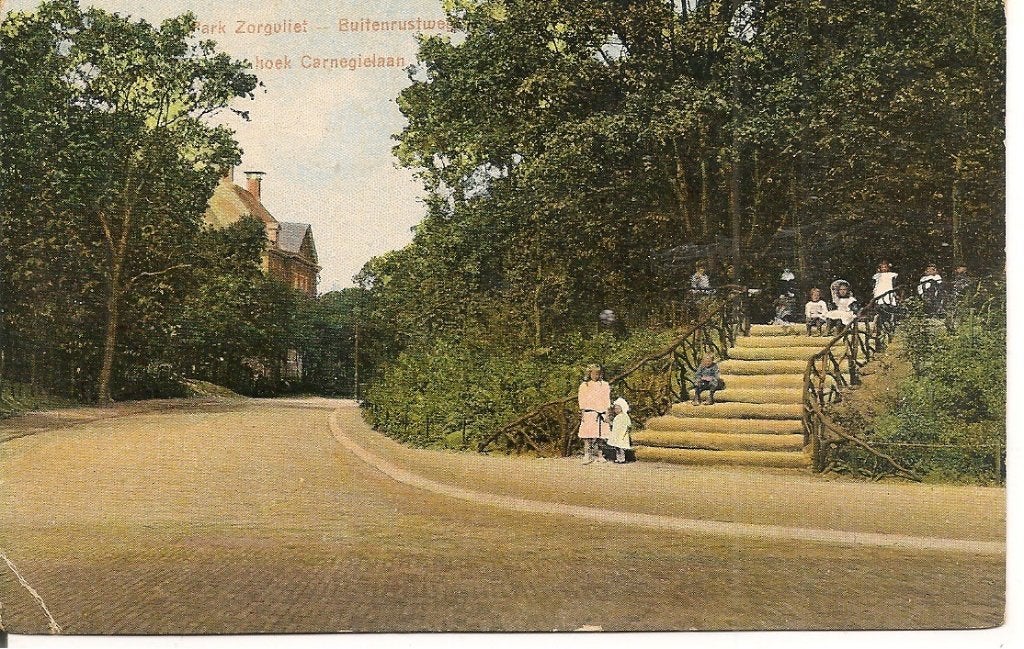 park Zorgvliet Den Haag Buitenrustweg hoek Carnegielaan, Ophalen of Verzenden, Voor 1920, Ongelopen, Zuid-Holland