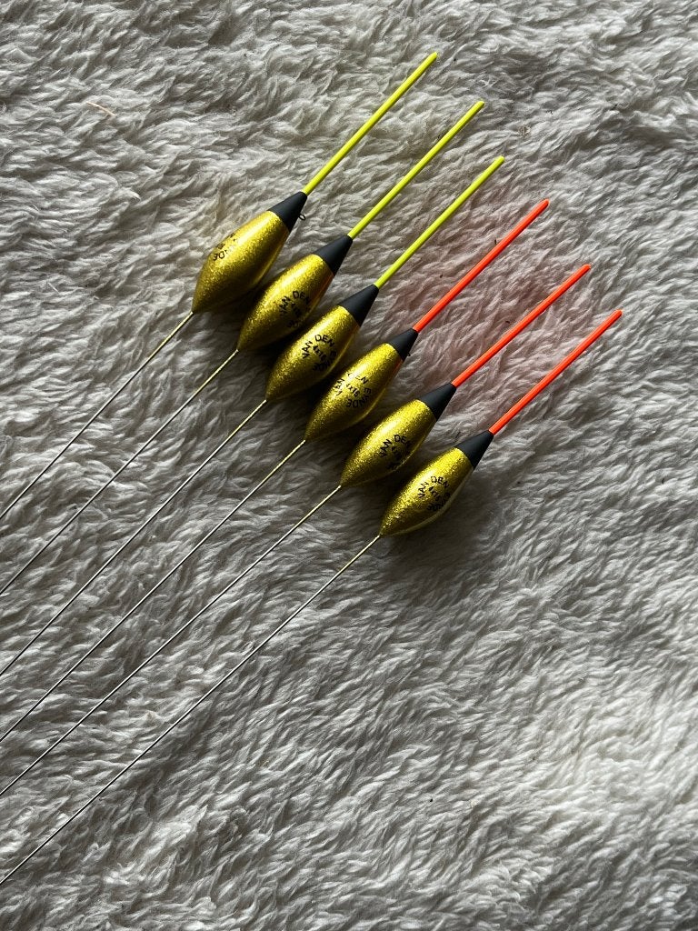 adv 101 / NIEUW set 6 dobbers TUBERTINI 0,50gr, Ophalen of Verzenden, Nieuw, Dobber of Lood