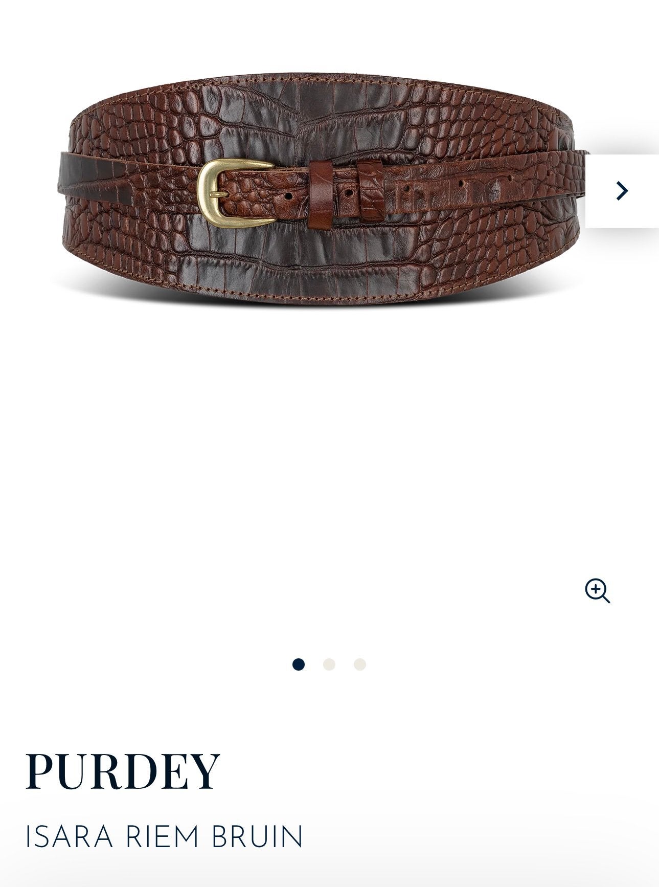 Purdey leren bruine riem 85cm, 80 tot 90 cm, Bruin, Verzenden, Nieuw