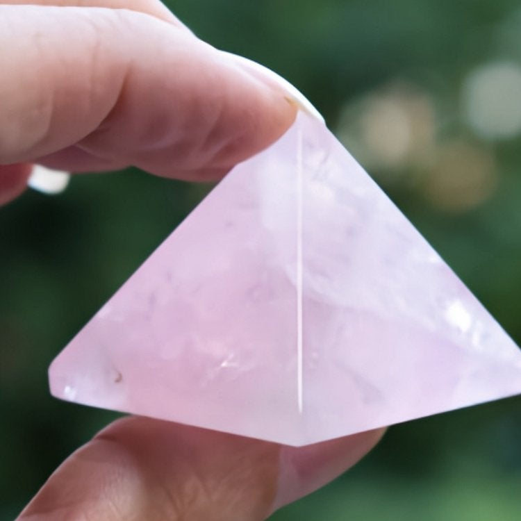 Pyramid Rose Quartz 100% 35-40 mm edelsteen, Ophalen of Verzenden, Nieuw