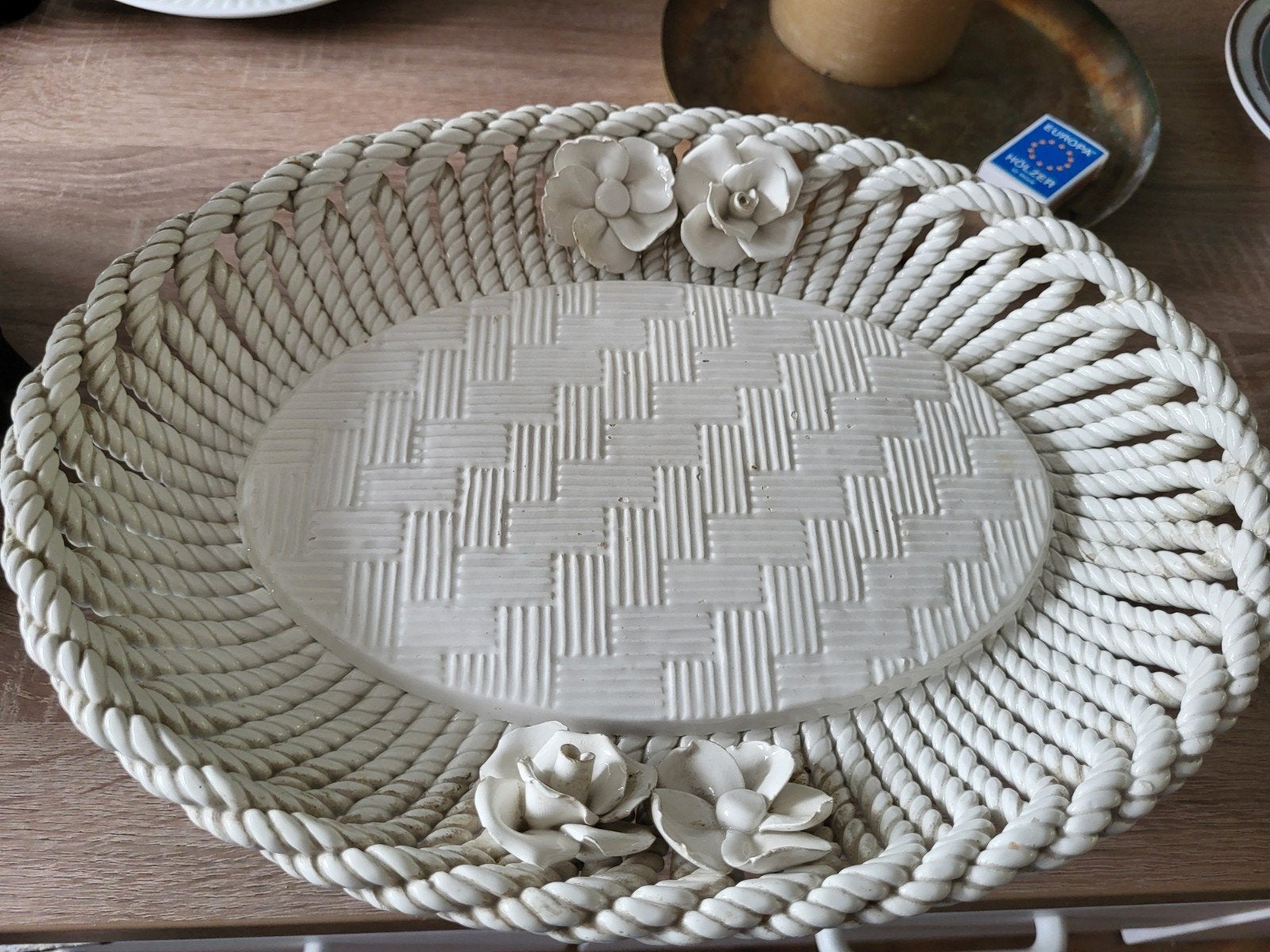 Vintage Bassano Keramiek Mand Fruitschaal 1961, Ophalen