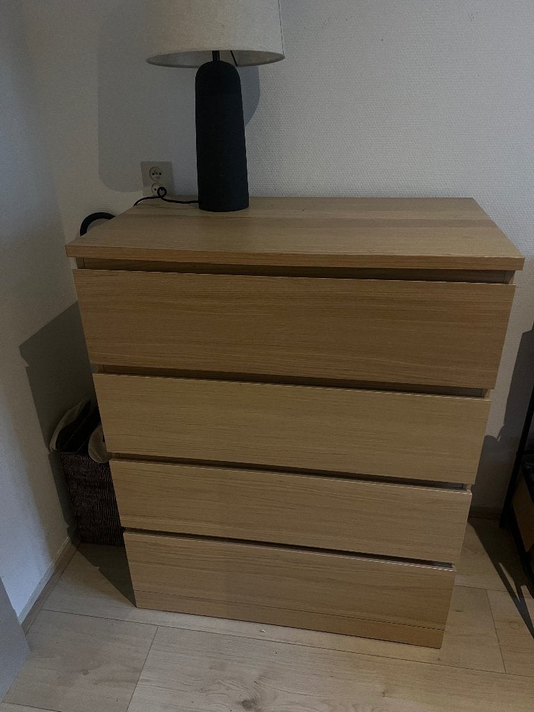 IKEA MALM kast met 4 lades, Ophalen, Gebruikt, 50 tot 100 cm, 3 of 4 laden