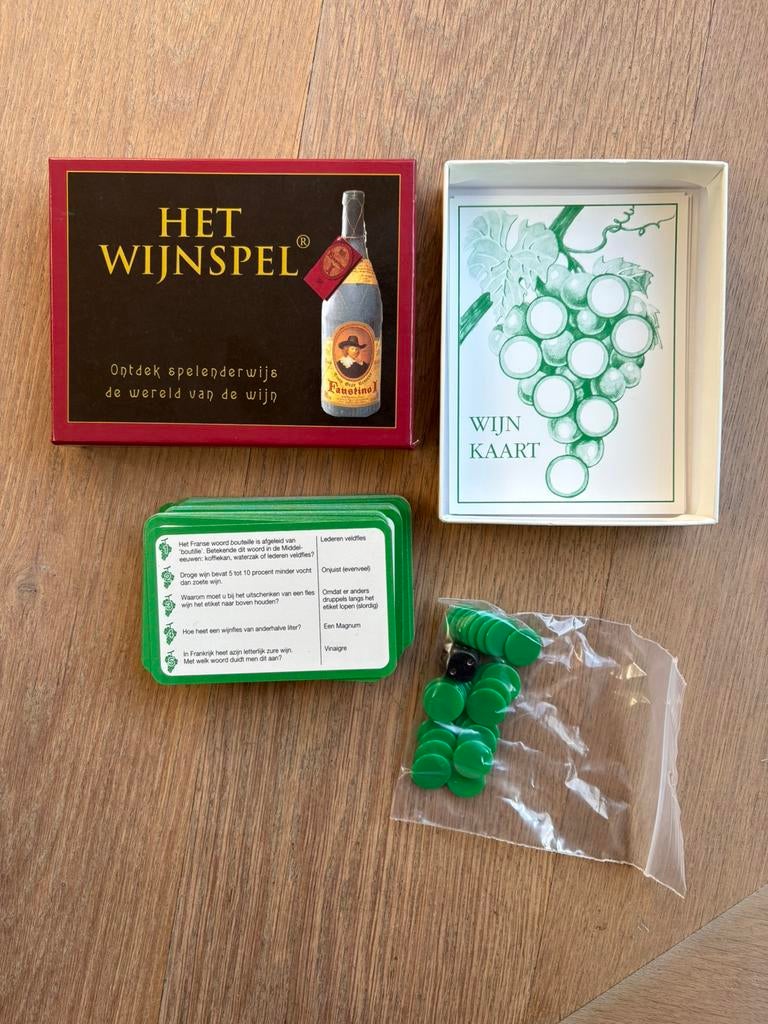 Het wijnspel | quiz | spel | wijnen | wijnkennis, Ophalen of Verzenden, Zo goed als nieuw