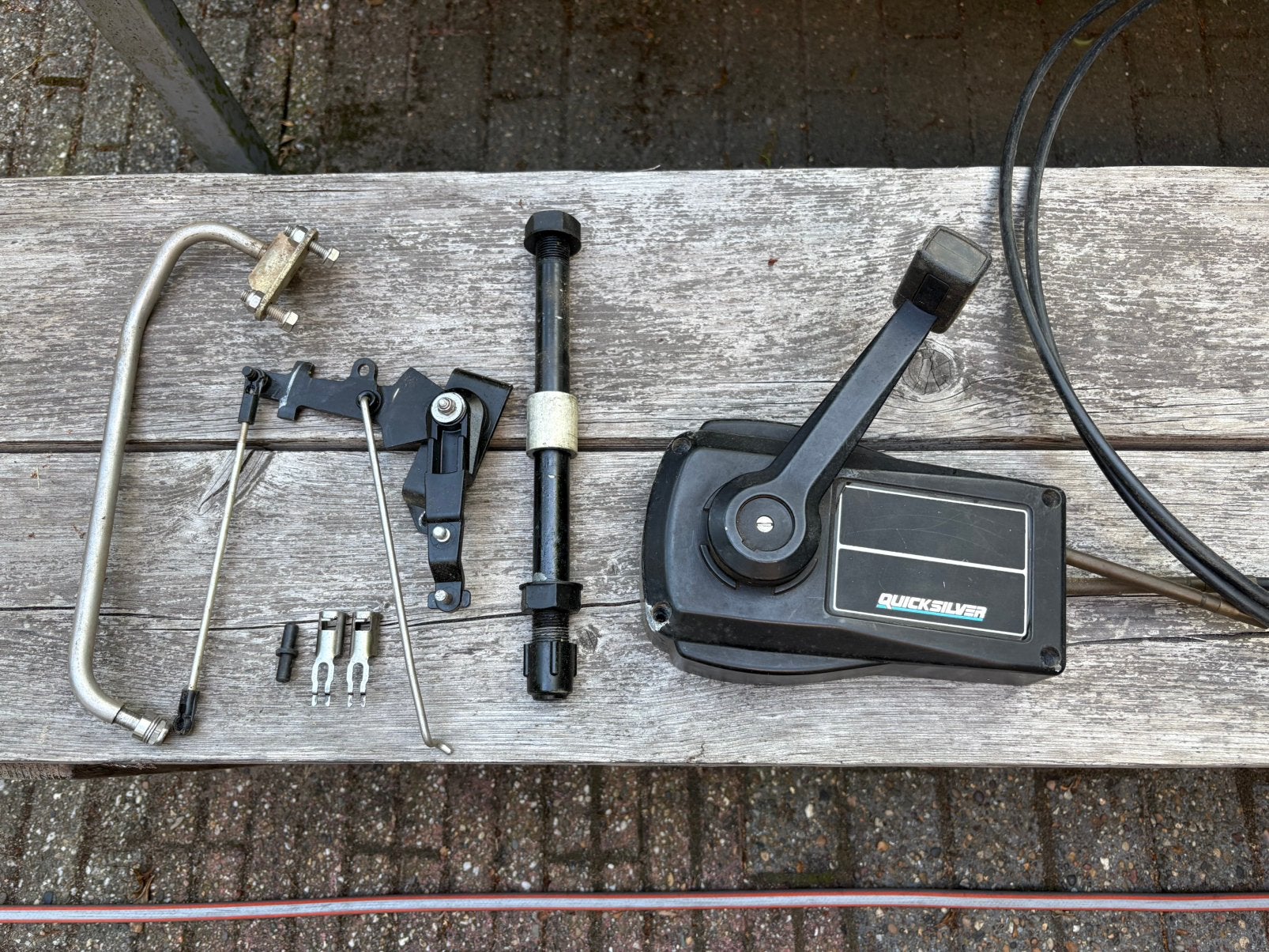 Quicksilver gashendel compleet incl. kabels, Ophalen, Gebruikt, Motor en Techniek, Motorboot