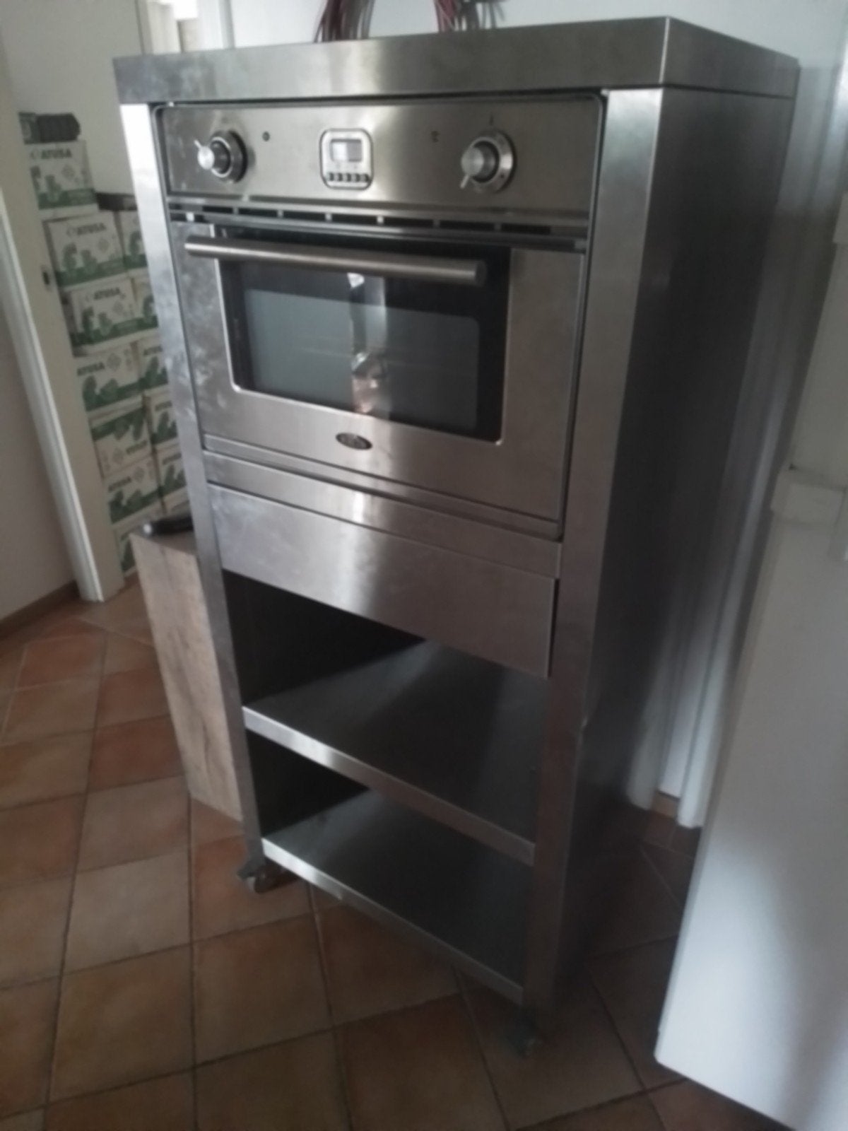 buiten oven boretti, Ophalen