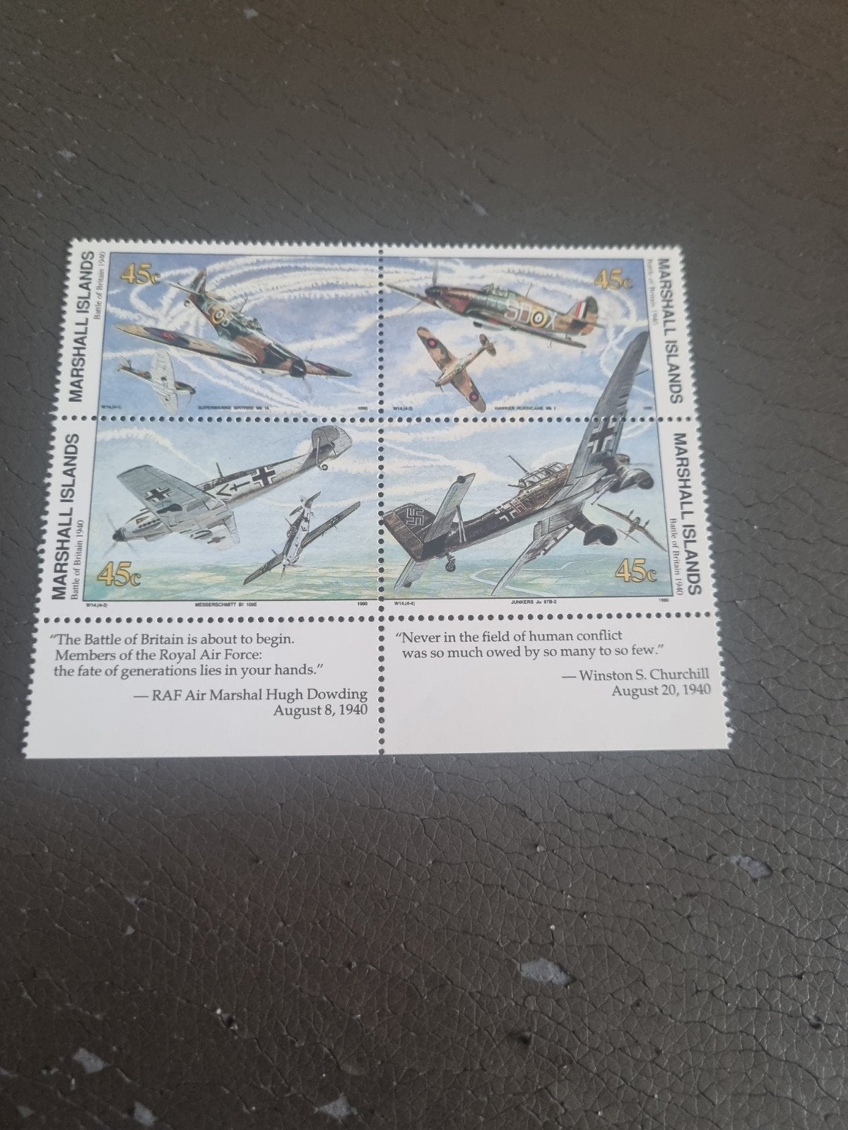 Marshall Eilanden Postzegels - Slag om Engeland 1940, Ophalen of Verzenden