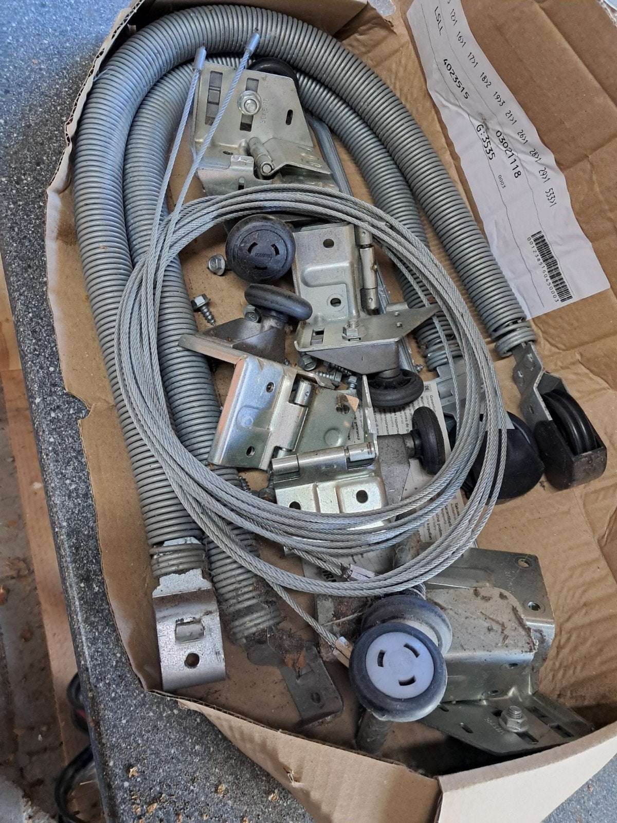 complete bevestigset voor garagedeur, Ophalen, Gebruikt