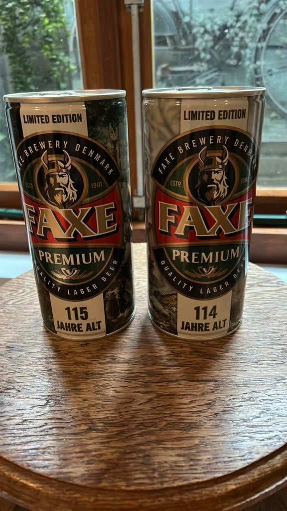 Faxe premium  - liter bierblikken ongeopend, Ophalen of Verzenden, Zo goed als nieuw, Overige