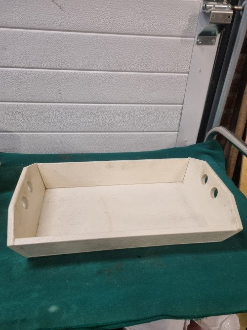 dienblad van hout creme kleurig, Huis en Inrichting, Ophalen of Verzenden, 'T Olde Gre-j, Info@toldegrej.nl, Endepoelstraat 20f Didam